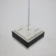 1970s Minimalist Black and Glass Pendant Light, Czechoslovakia