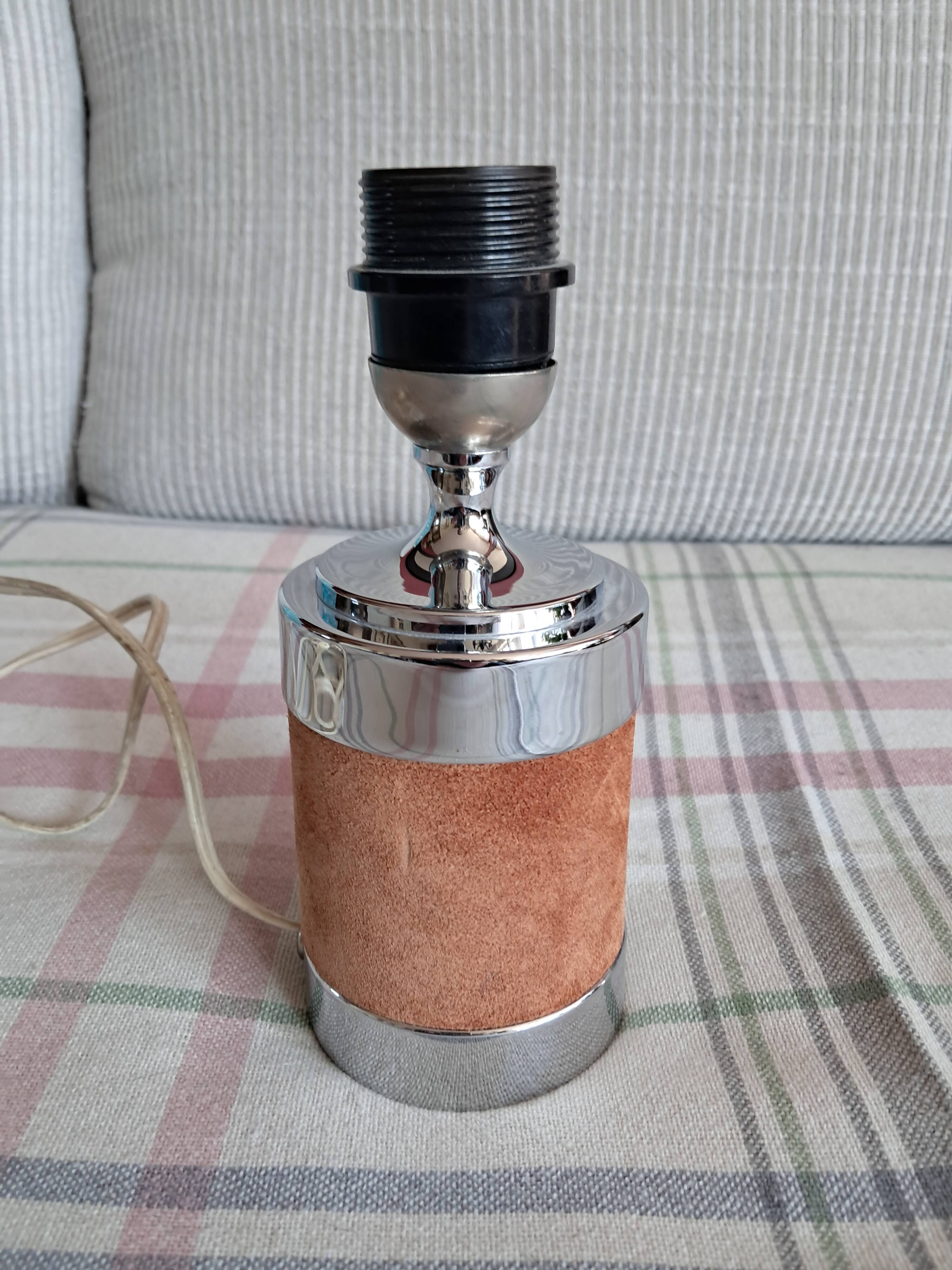 Vintage lamp in silvered metal
