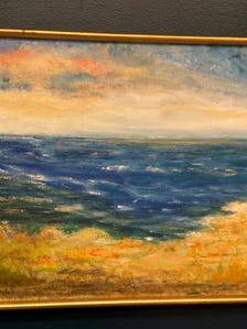 Original Swedish Oil on Canvas – “Landscape” by Lalla Blecher – Signed – Vintage & Framed