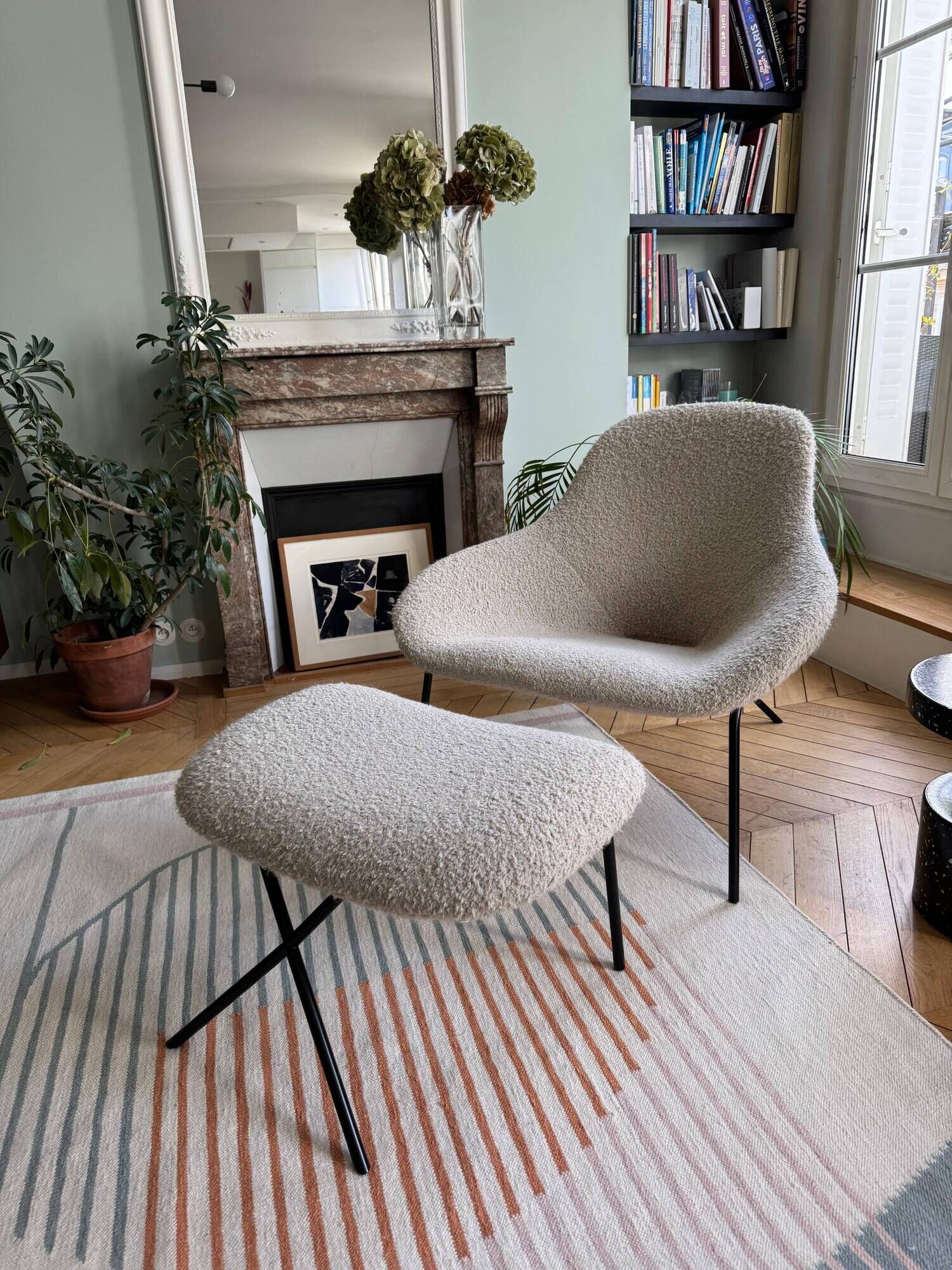 Cross Leg Armchair and its ottoman - Magnus Long for Conran Shop