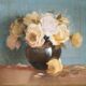 Huile sur toile " Bouquets de roses " signé Charles Liebert