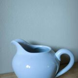 Pichet pot a lait vintage Sarreguemines France bleu pastel