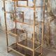 Vintage glazed brass shelf