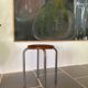 Set of 4 vintage industrial stools 50s