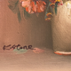 painting Oil on canvas Still life vase with bouquet of flowers, signed