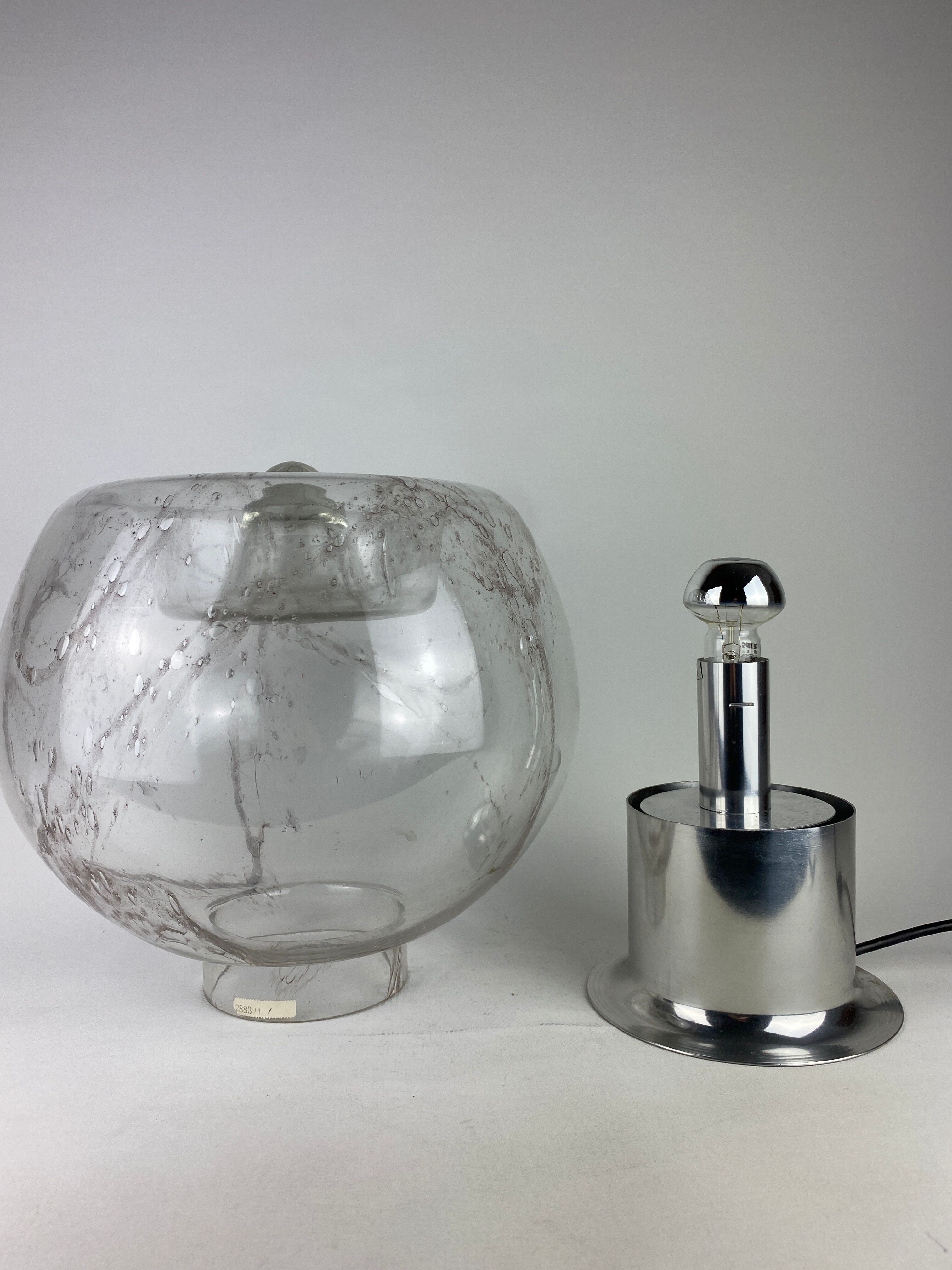 Large Rare Murano Glass table lamp Doria Leuchten 1970