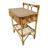 Paire de table de nuit en rotin Italie 70’s