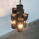 Brutalist Mid-Century Metal Pendant