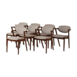 Kai Kristiansen chairs in roswood model 42, set of 8,Denmark 1960s