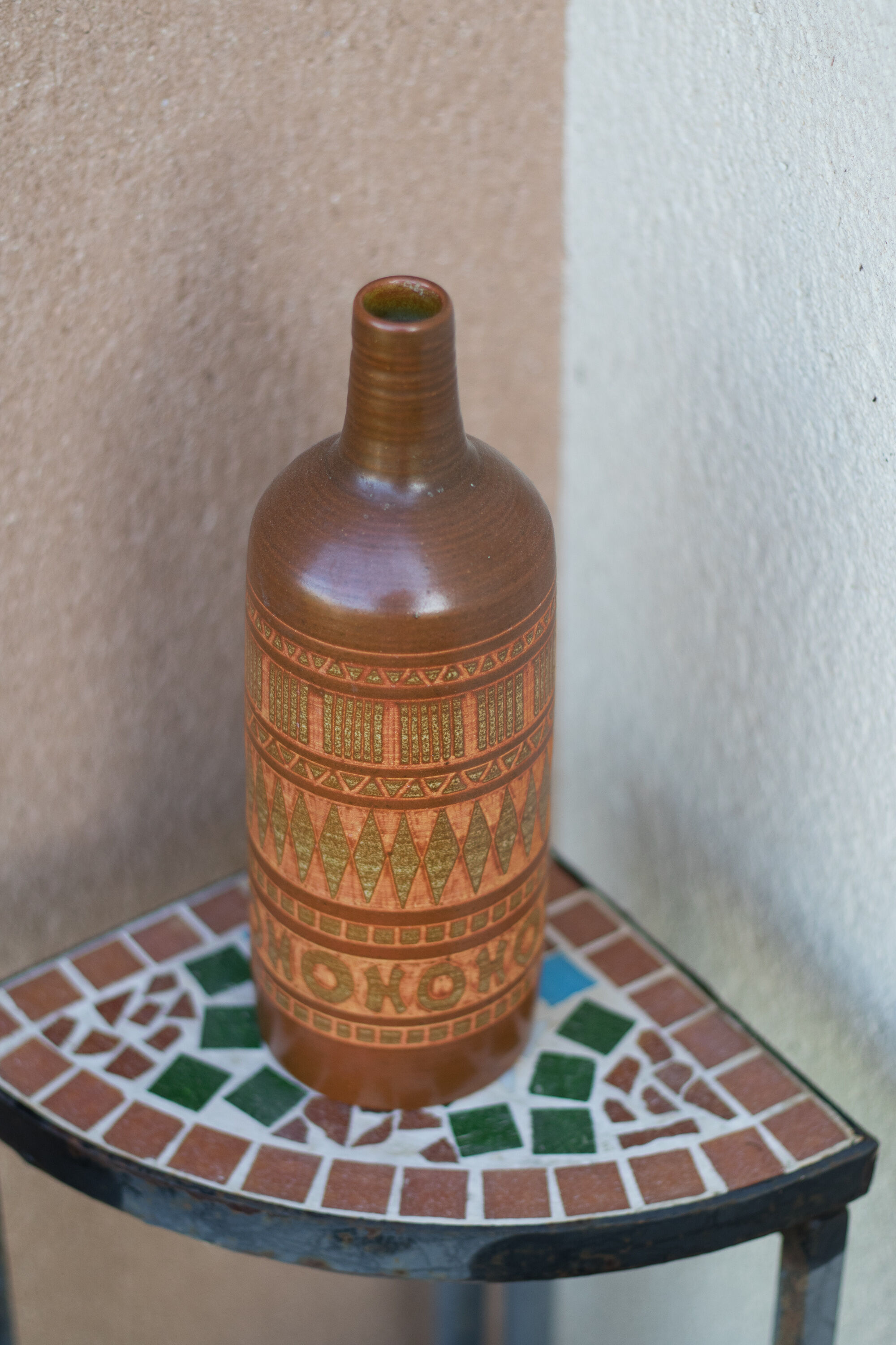Vase bottle of ceramicpainter painter serge Jamet