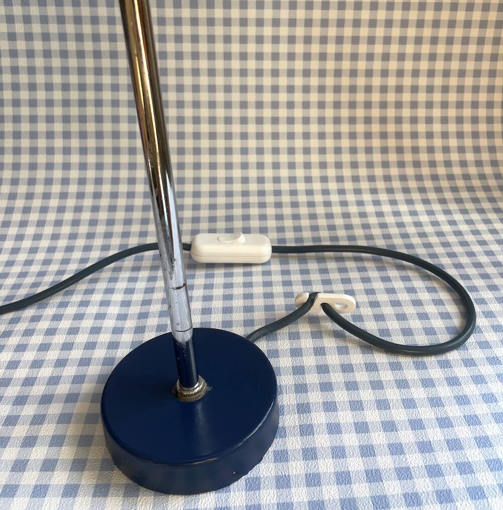 Vintage blue metal desk lamp