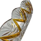 Vintage amber color / glass crystal bowl / dish