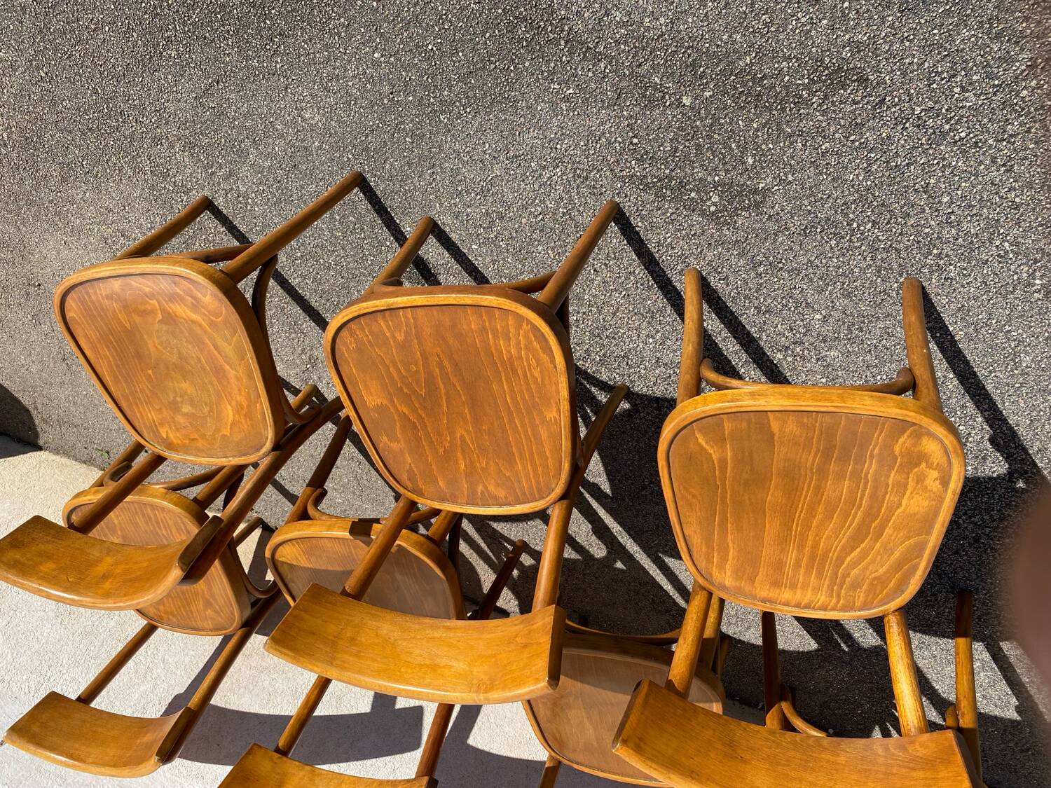 Série de 7 chaises bistrot vintage