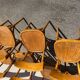 Série de 7 chaises bistrot vintage