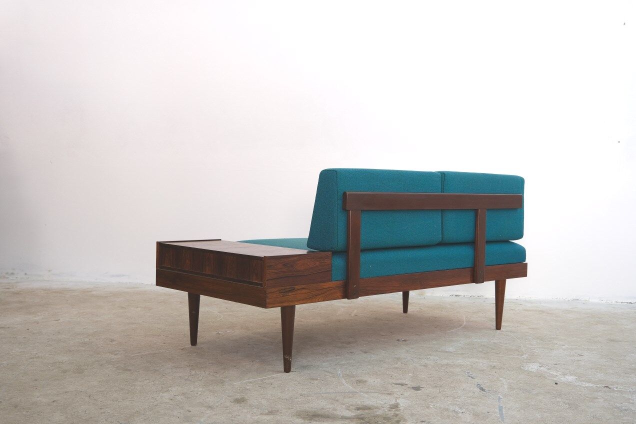 Méridienne scandinave en palissandre, années 1960