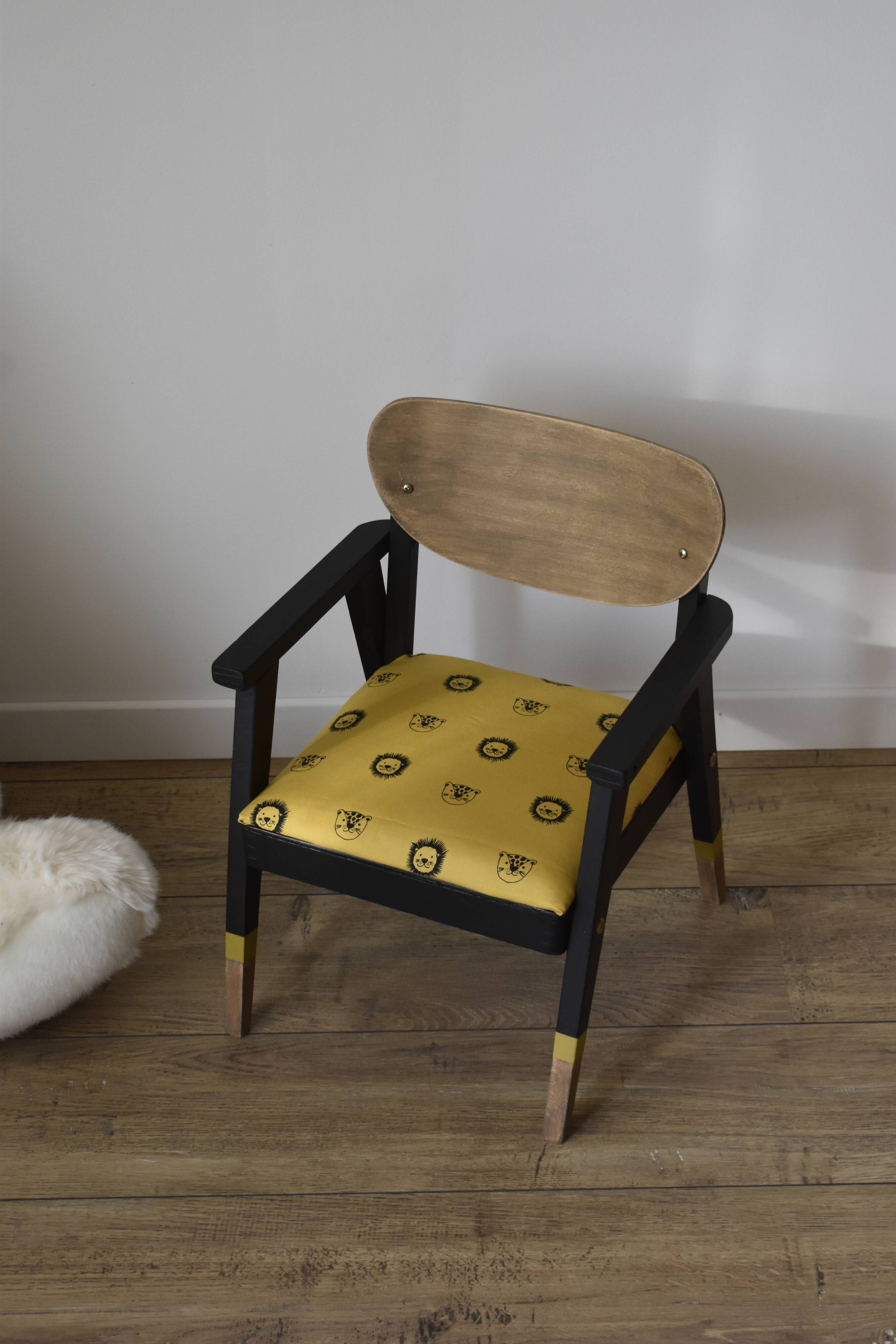 Restored vintage children's armchair