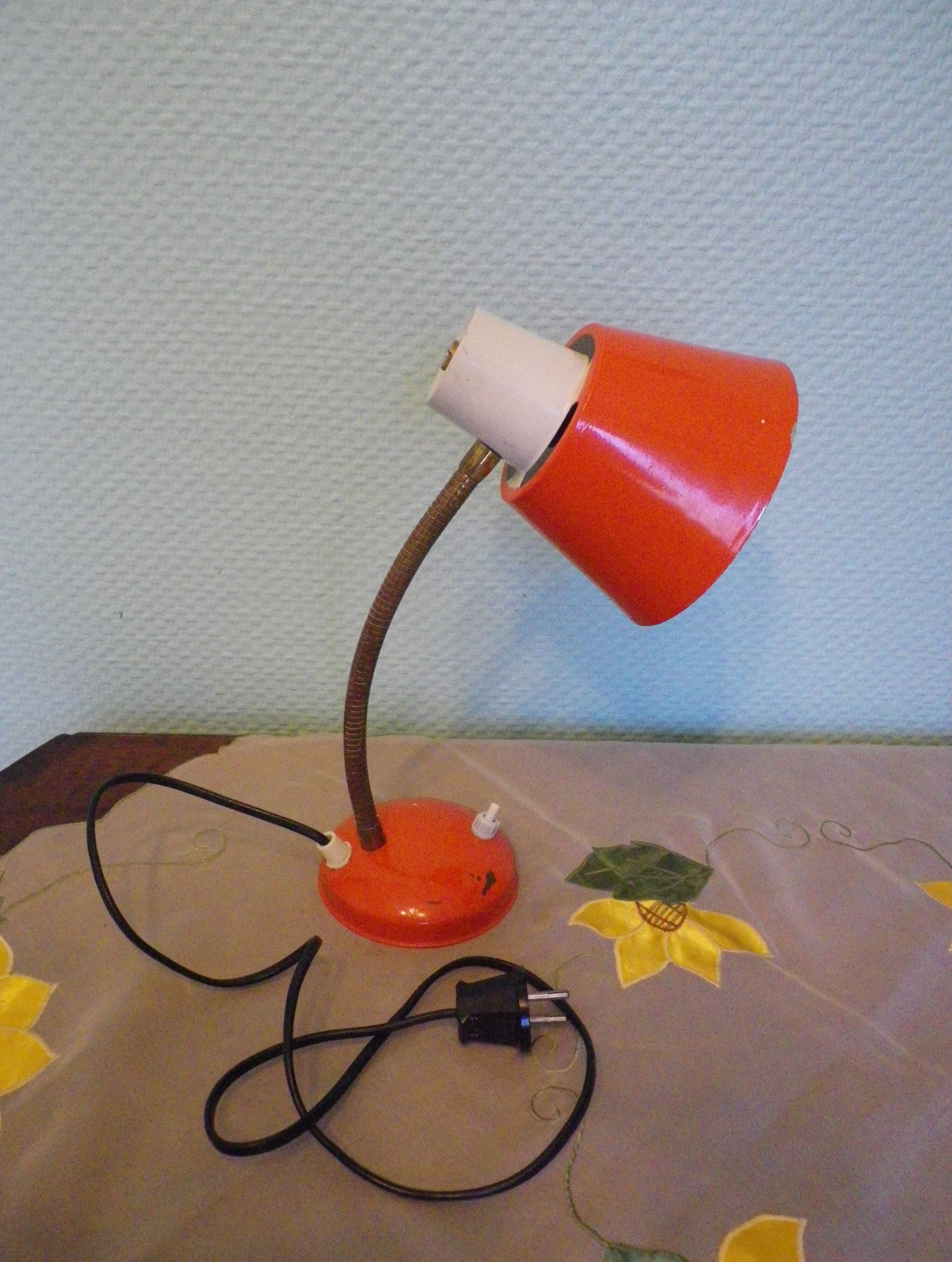 Table lamp, tiltable, metal, 70s