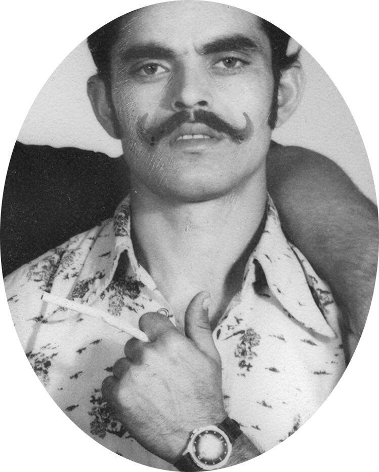 Portrait of three Rajasthan pals