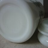 White and green apothecary pot 21.5 cm