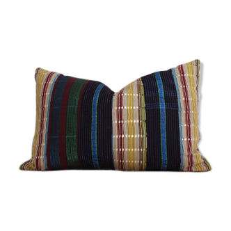 Housse de coussin ethnique africaine aso oke
