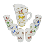 Vintage service to orangeade butterfly décor