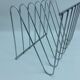 Chrome metal Z magazine rack
