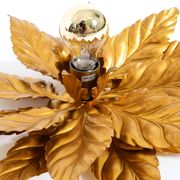 Rare large gold-plated Hans Kögl Florentine-style ceiling or wall lamp from