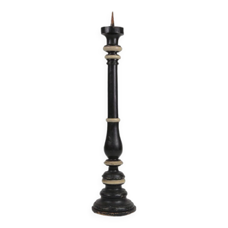 Stunning large antique wooden church candle holder, France 1850s