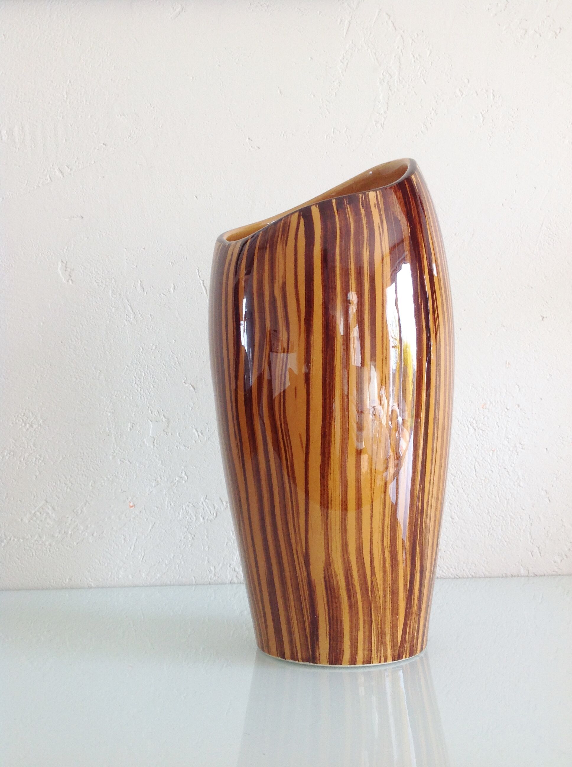 Asymmetrical vase décor Domino / vintage 60s-70s