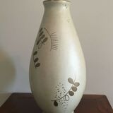 20th century gold painted ceramic art deco vase