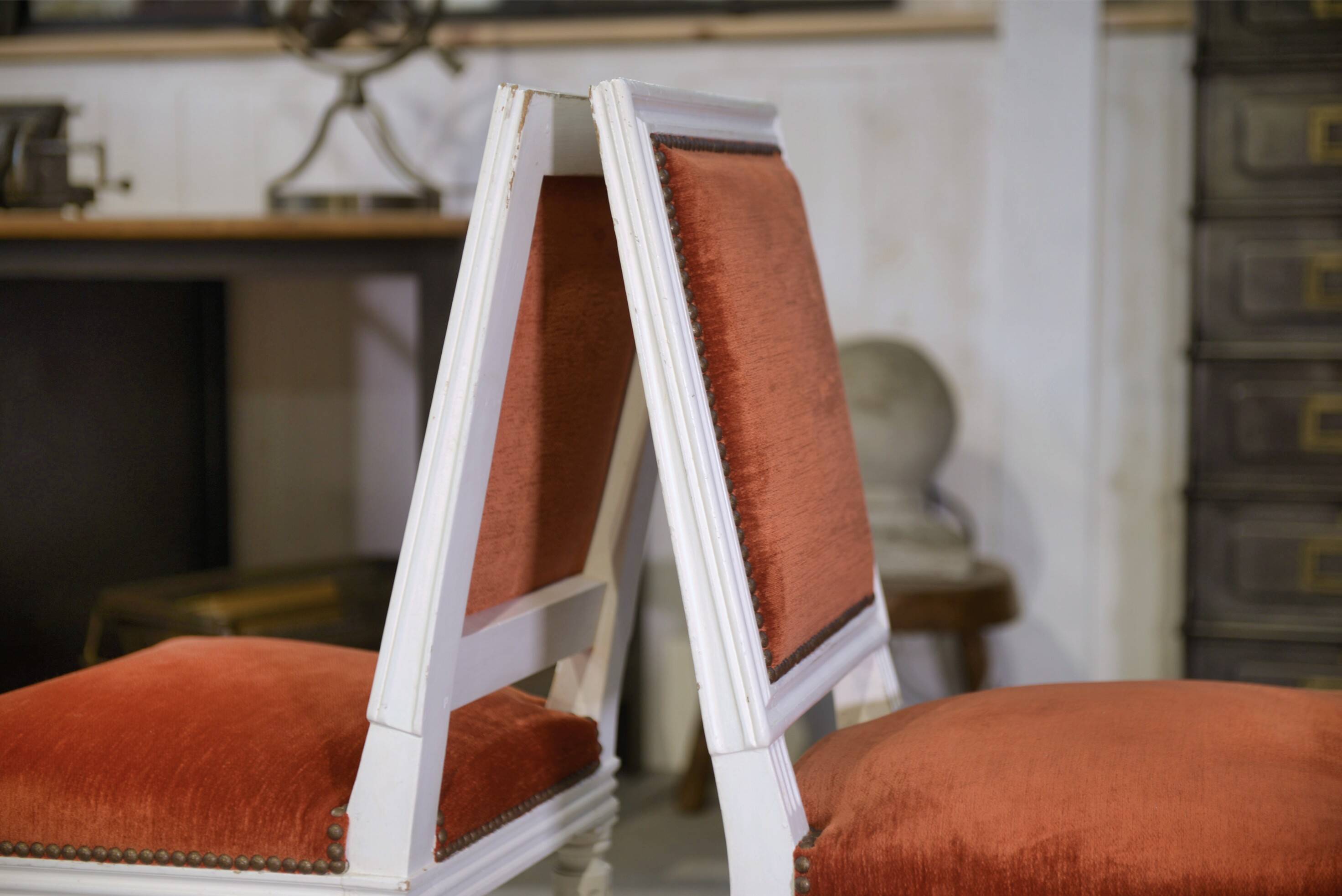 Set of 4 Louis XVI style chairs from the 1970s.