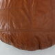 Pouf en cuir de couleur cognac 1960