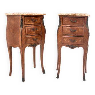 Pair of bedside tables, France, circa 1910.