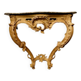 Louis XV style console in natural wood 19th century