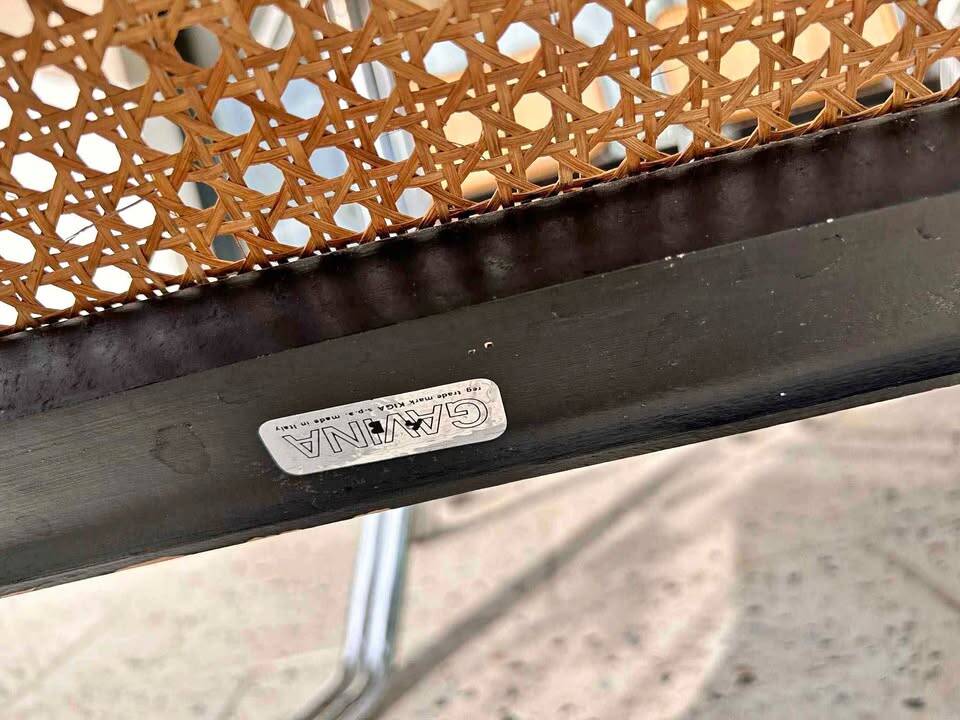 Mid-Century Modern Italian Marcel Breuer B32 Cesca Chair, 70s set of 4