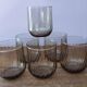 6 verres en verre ambré