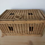Wicker lid box