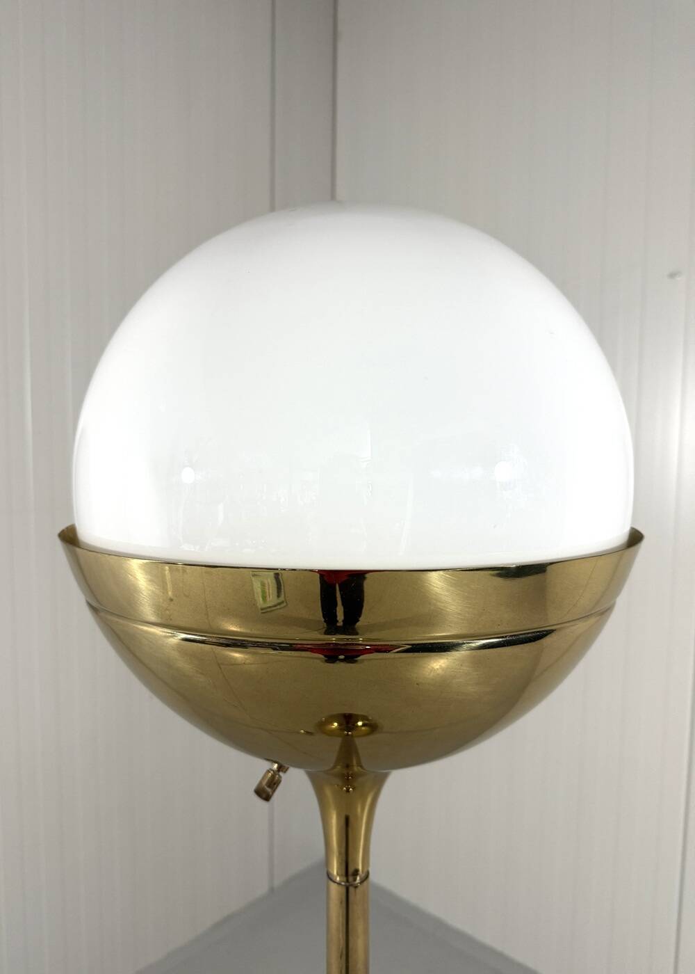 Vereinigte Werkstätten München brass & glass globe floor lamp 1960’s