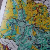 Ancienne carte scolaire : France, Nord-est, Hatier Kaeppelin.