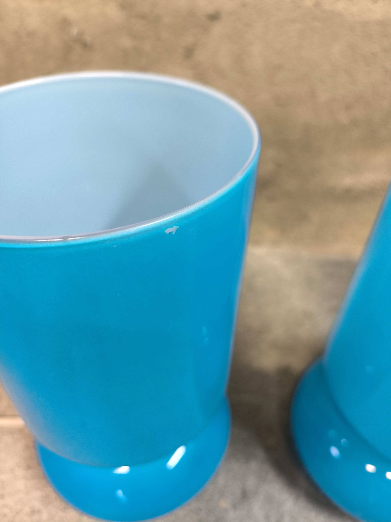 Paire de lampes vintage Ikéa Lykta bleues
