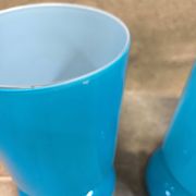 Paire de lampes vintage Ikéa Lykta bleues