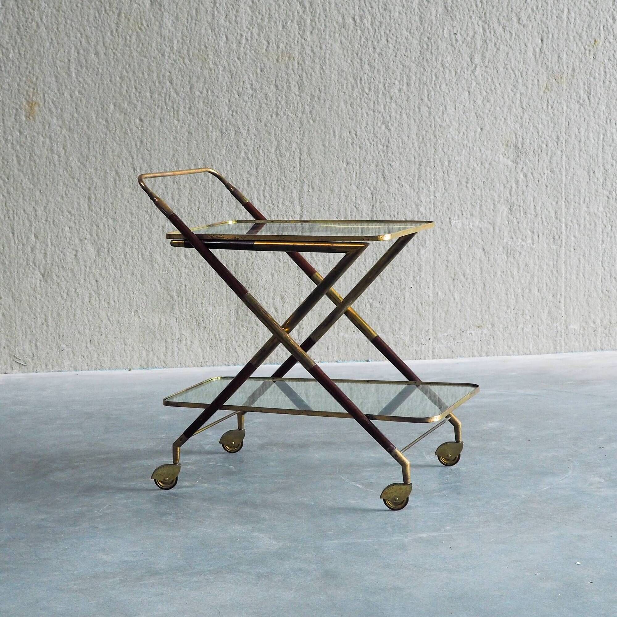 1950s Italian Bar Trolley, Attributed to Cesare Lacca