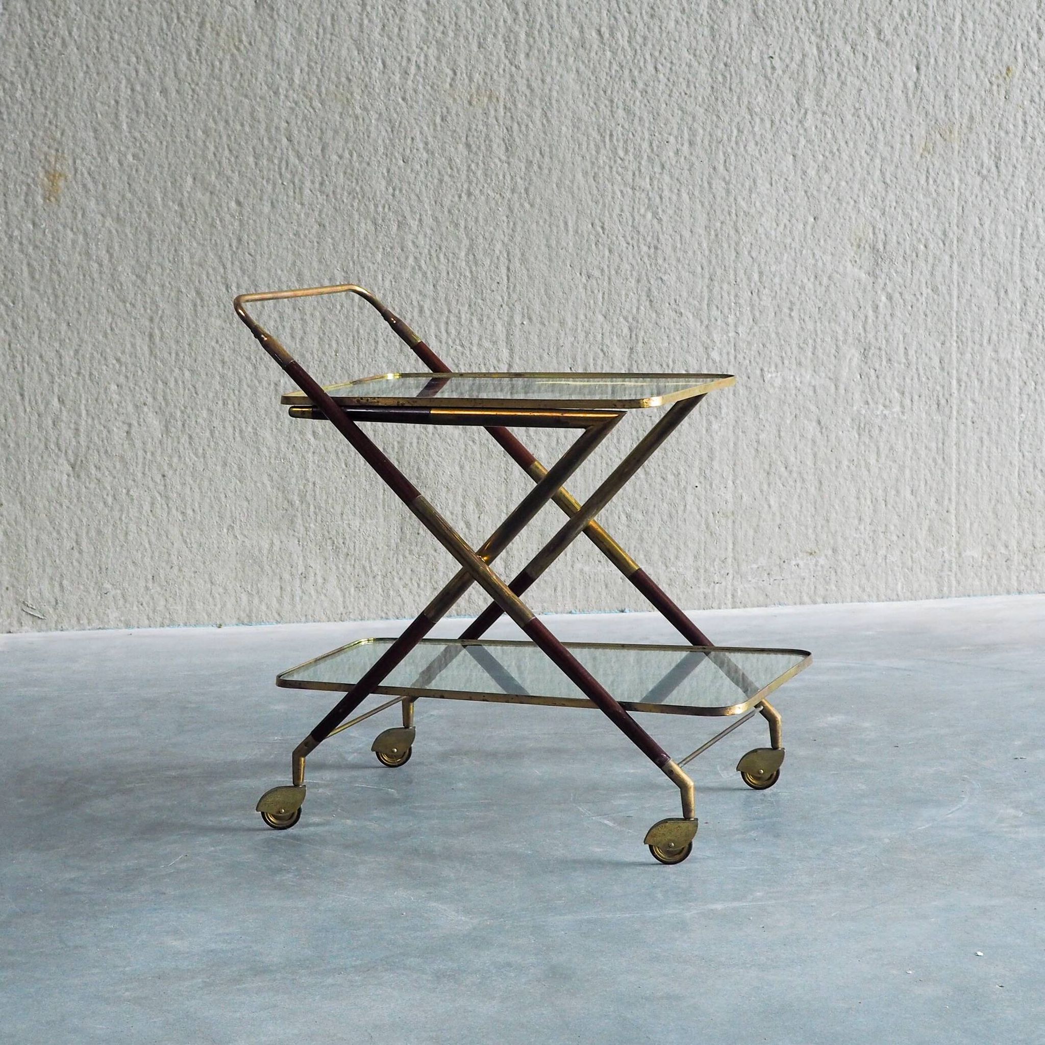 1950s Italian Bar Trolley, Attributed to Cesare Lacca