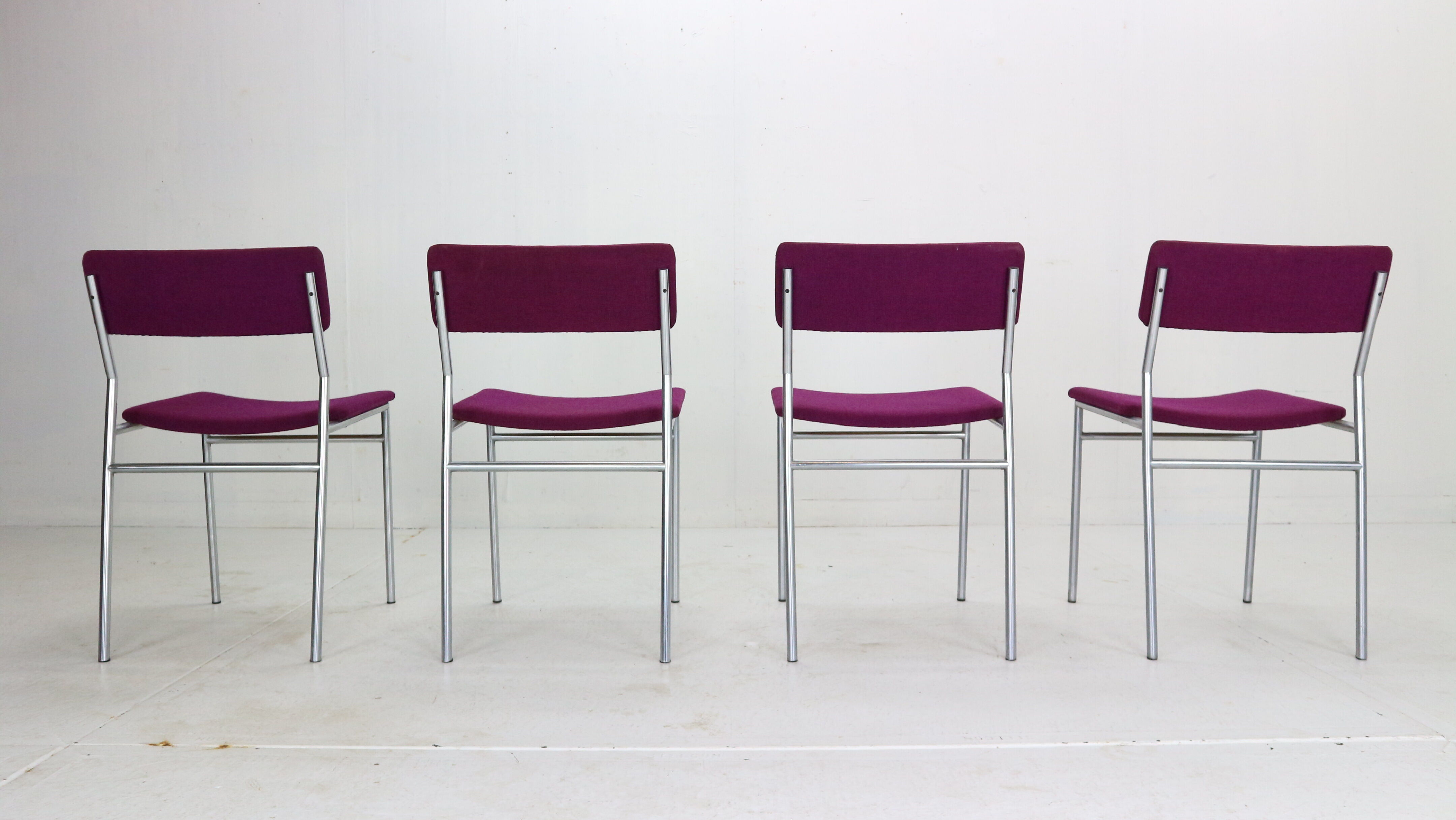 Set of 4 dinning room chairs Martin Visser "SE07"  for 't Spectrum Bergeijk, 1960