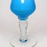 Vintage light blue and white opaline soliflore vase