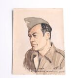 Portrait of a man, military, 1940s
