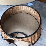 Bar en rotin a roulettes vintage