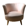 Fauteuil Lulu rose et blanc