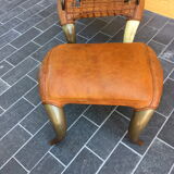 Fauteuil corne avec repose-pied