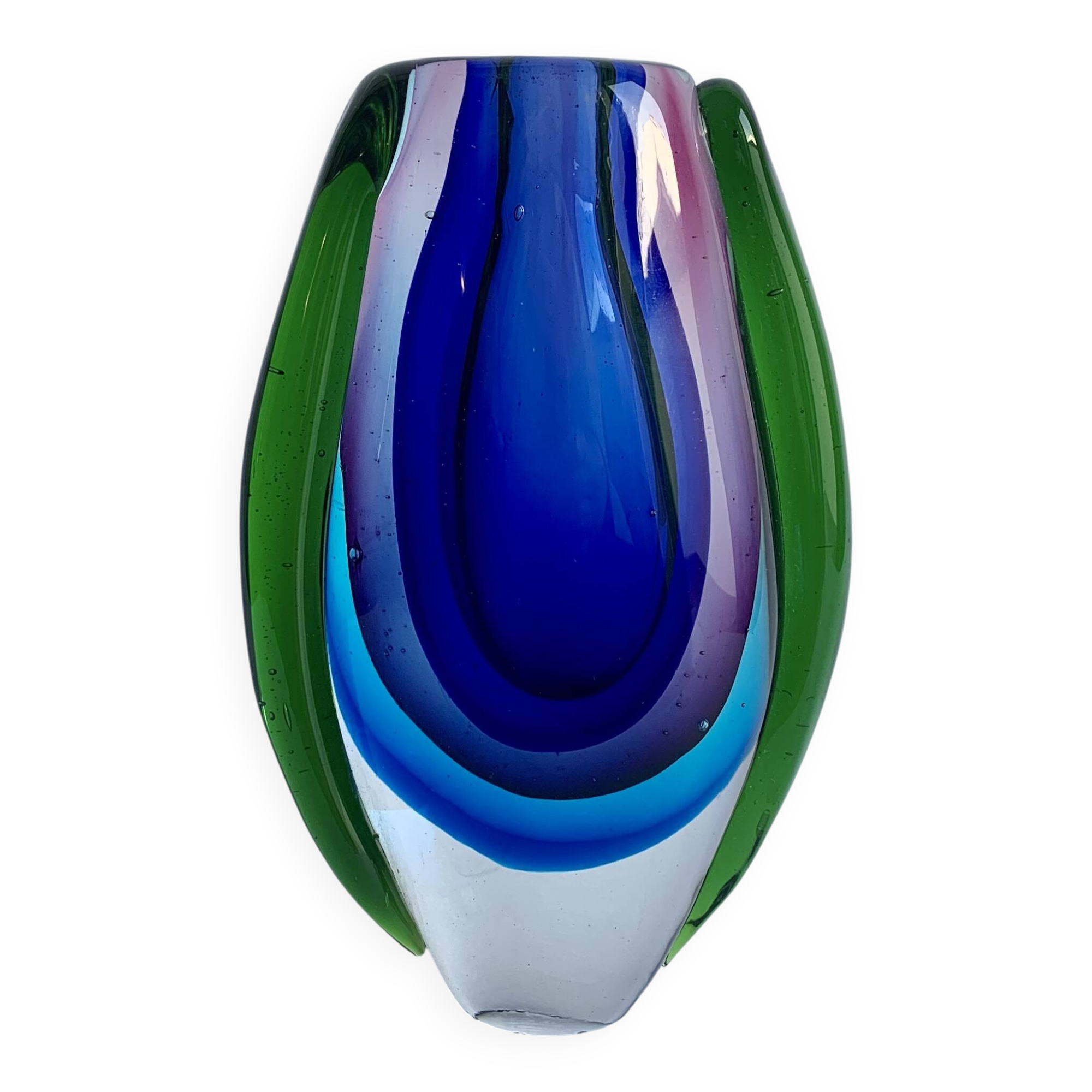 Murano Sommerso Art Galss Vase